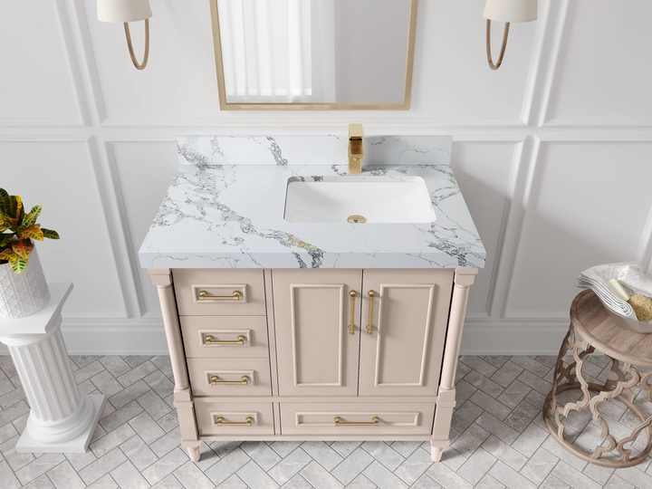 Aberdeen 36 in. W x 22 in. D Right Offset Sink Bathroom Vanity - photo 19