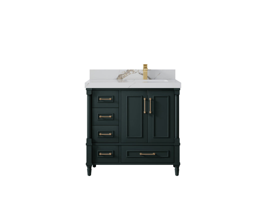 Aberdeen 36 in. W x 22 in. D Right Offset Sink Bathroom Vanity - Willow Bath and Vanity