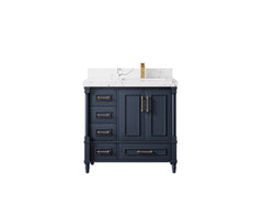Aberdeen 36 in. W x 22 in. D Right Offset Sink Bathroom Vanity - photo 38