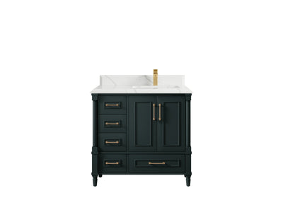 Aberdeen 36 in. W x 22 in. D Right Offset Sink Bathroom Vanity - Willow Bath and Vanity