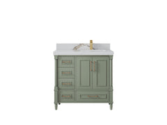 Aberdeen 36 in. W x 22 in. D Right Offset Sink Bathroom Vanity - photo 12