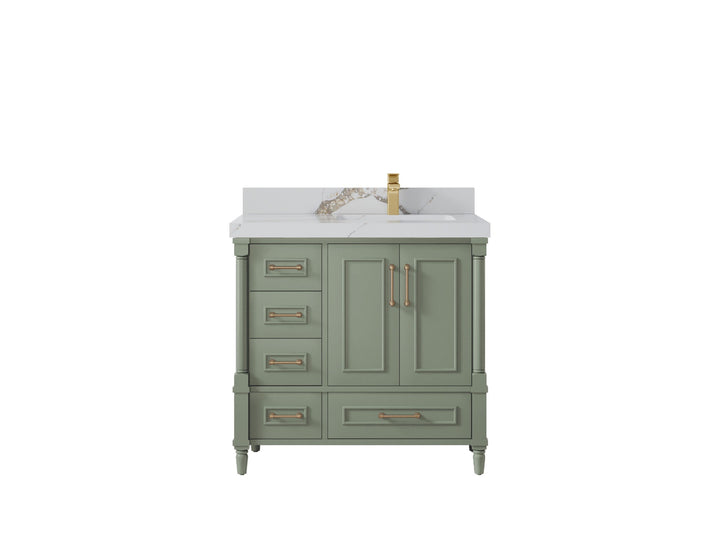 Aberdeen 36 in. W x 22 in. D Right Offset Sink Bathroom Vanity - photo 12