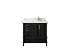 Aberdeen 36 in. W x 22 in. D Right Offset Sink Bathroom Vanity - photo 36