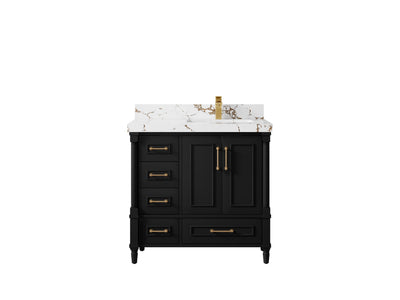 Aberdeen 36 in. W x 22 in. D Right Offset Sink Bathroom Vanity - Willow Bath and Vanity