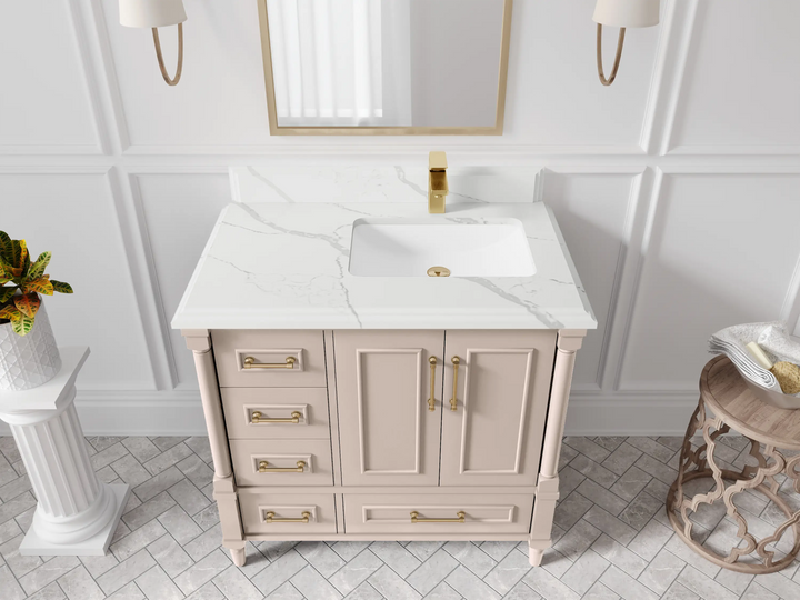 Aberdeen 36 in. W x 22 in. D Right Offset Sink Bathroom Vanity - photo 21
