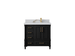 Aberdeen 36 in. W x 22 in. D Right Offset Sink Bathroom Vanity - photo 14
