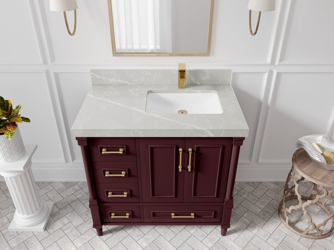 Aberdeen 36 in. W x 22 in. D Right Offset Sink Bathroom Vanity - Willow Bath and Vanity