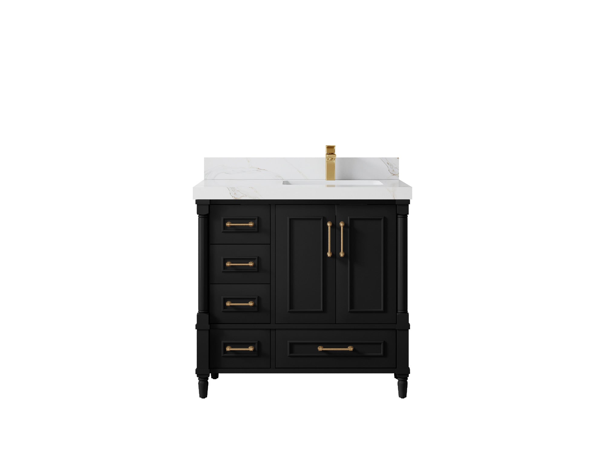 Aberdeen 36 in. W x 22 in. D Right Offset Sink Bathroom Vanity - Willow Bath and Vanity