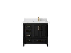 Aberdeen 36 in. W x 22 in. D Right Offset Sink Bathroom Vanity - photo 18