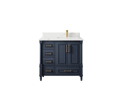 Aberdeen 36 in. W x 22 in. D Right Offset Sink Bathroom Vanity - Willow Bath and Vanity