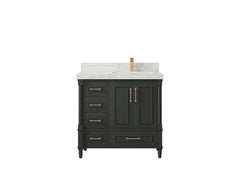 Aberdeen 36 in. W x 22 in. D Right Offset Sink Bathroom Vanity - photo 14