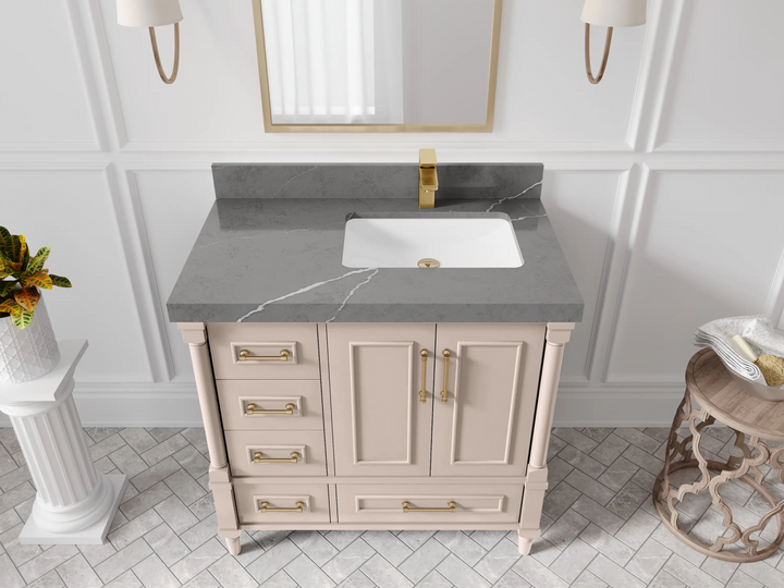 Aberdeen 36 in. W x 22 in. D Right Offset Sink Bathroom Vanity - photo 43