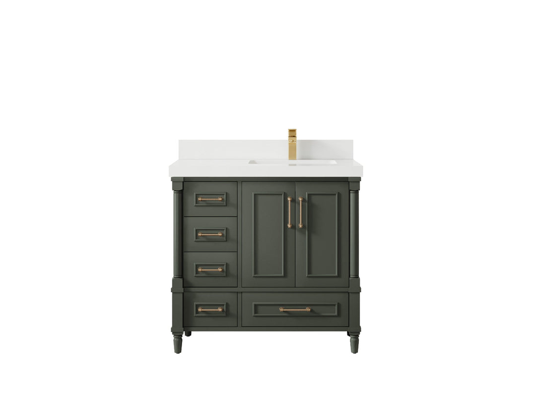 Aberdeen 36 in. W x 22 in. D Right Offset Sink Bathroom Vanity - Willow Bath and Vanity