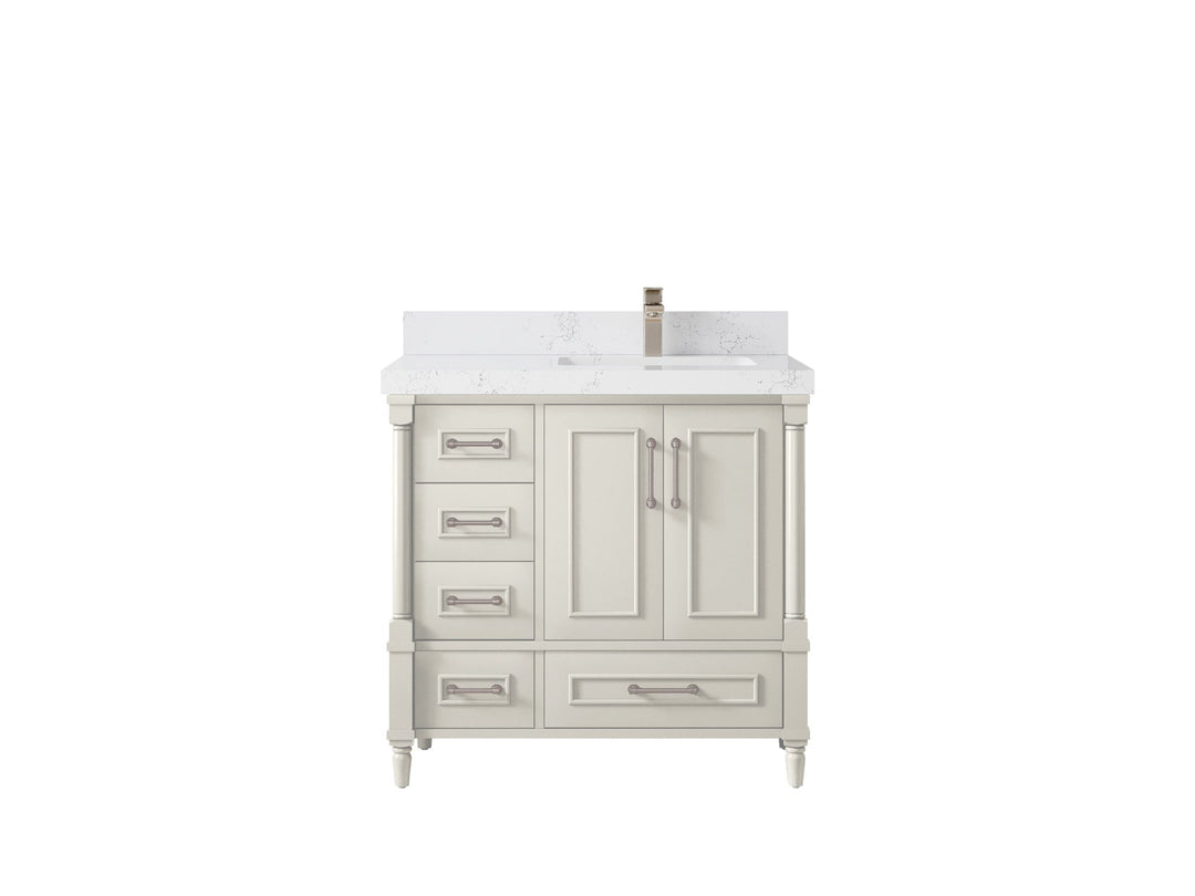 Aberdeen 36 in. W x 22 in. D Right Offset Sink Bathroom Vanity - Willow Bath and Vanity