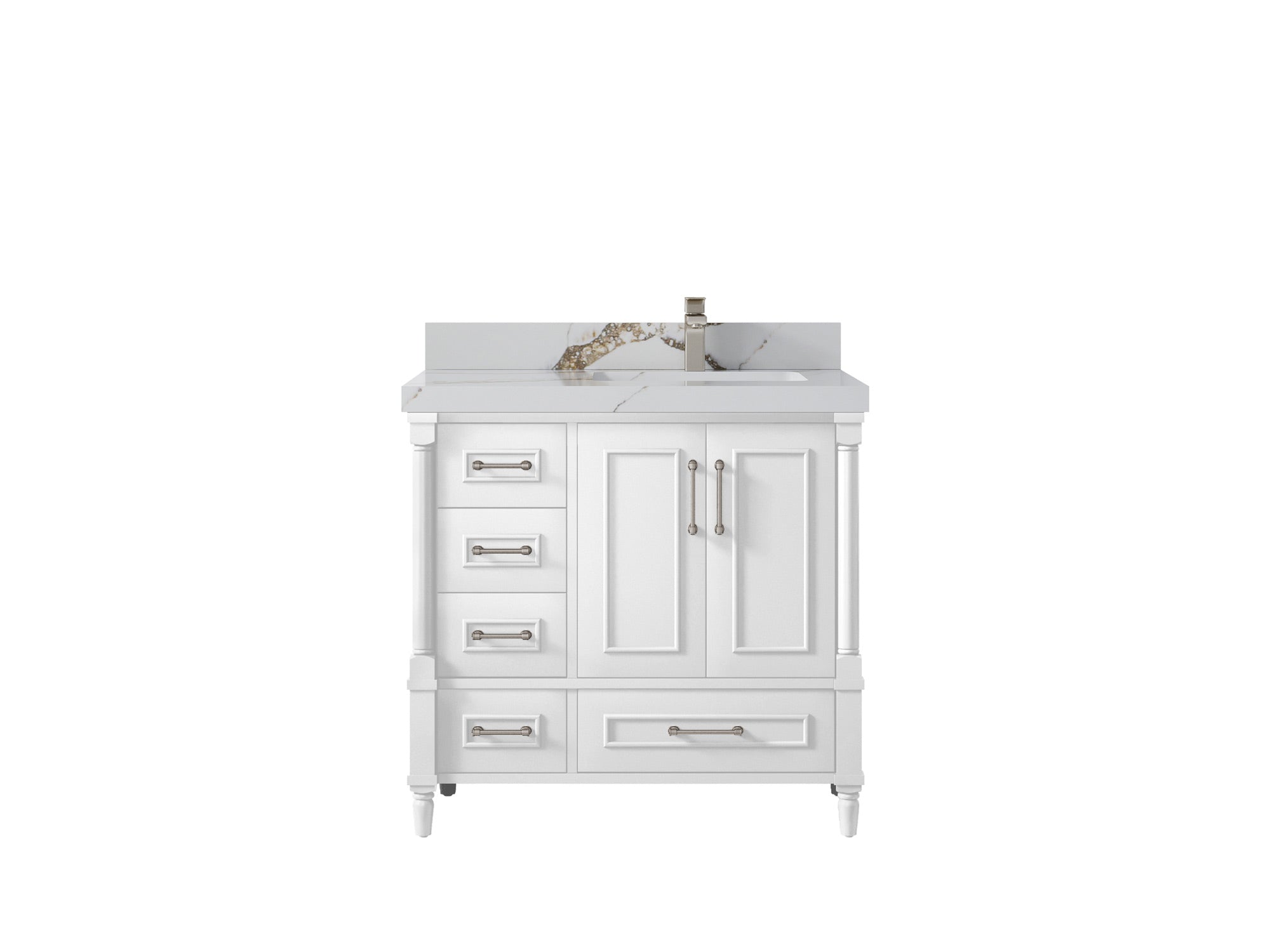Aberdeen 36 in. W x 22 in. D Right Offset Sink Bathroom Vanity - Willow Bath and Vanity