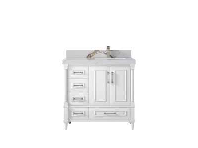 Aberdeen 36 in. W x 22 in. D Right Offset Sink Bathroom Vanity - Willow Bath and Vanity