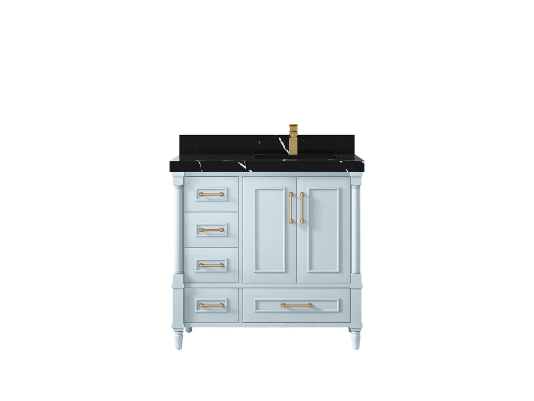 Aberdeen 36 in. W x 22 in. D Right Offset Sink Bathroom Vanity - Willow Bath and Vanity