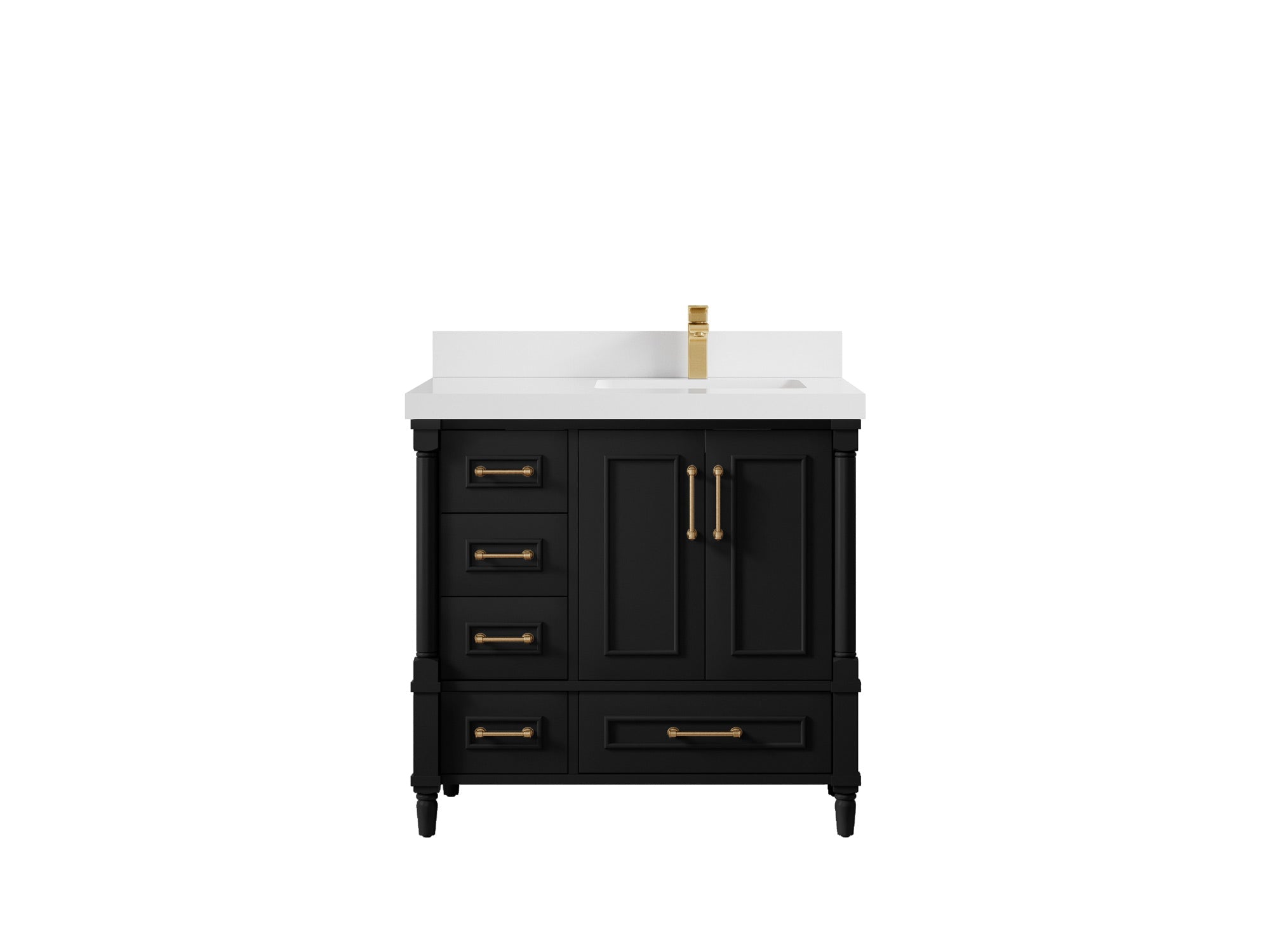 Aberdeen 36 in. W x 22 in. D Right Offset Sink Bathroom Vanity - Willow Bath and Vanity