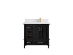 Aberdeen 36 in. W x 22 in. D Right Offset Sink Bathroom Vanity - photo 44