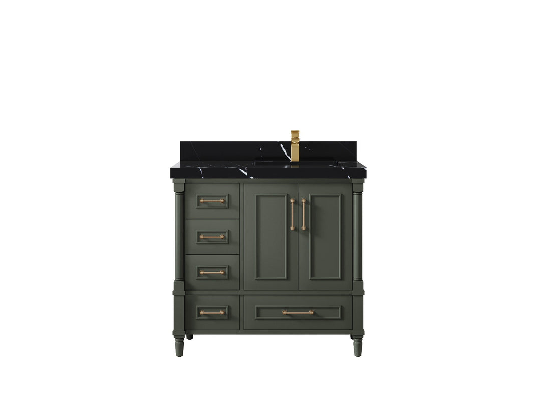 Aberdeen 36 in. W x 22 in. D Right Offset Sink Bathroom Vanity - Willow Bath and Vanity