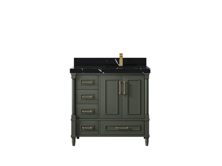 Aberdeen 36 in. W x 22 in. D Right Offset Sink Bathroom Vanity - photo 8