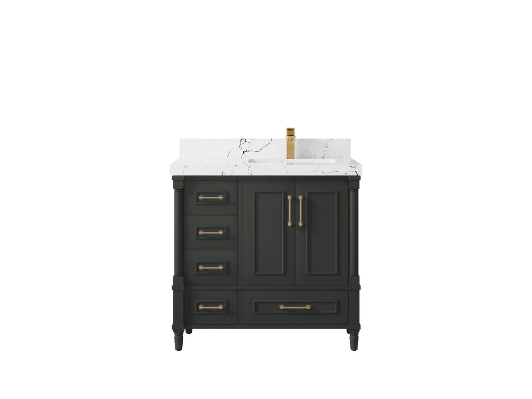 Aberdeen 36 in. W x 22 in. D Right Offset Sink Bathroom Vanity - Willow Bath and Vanity