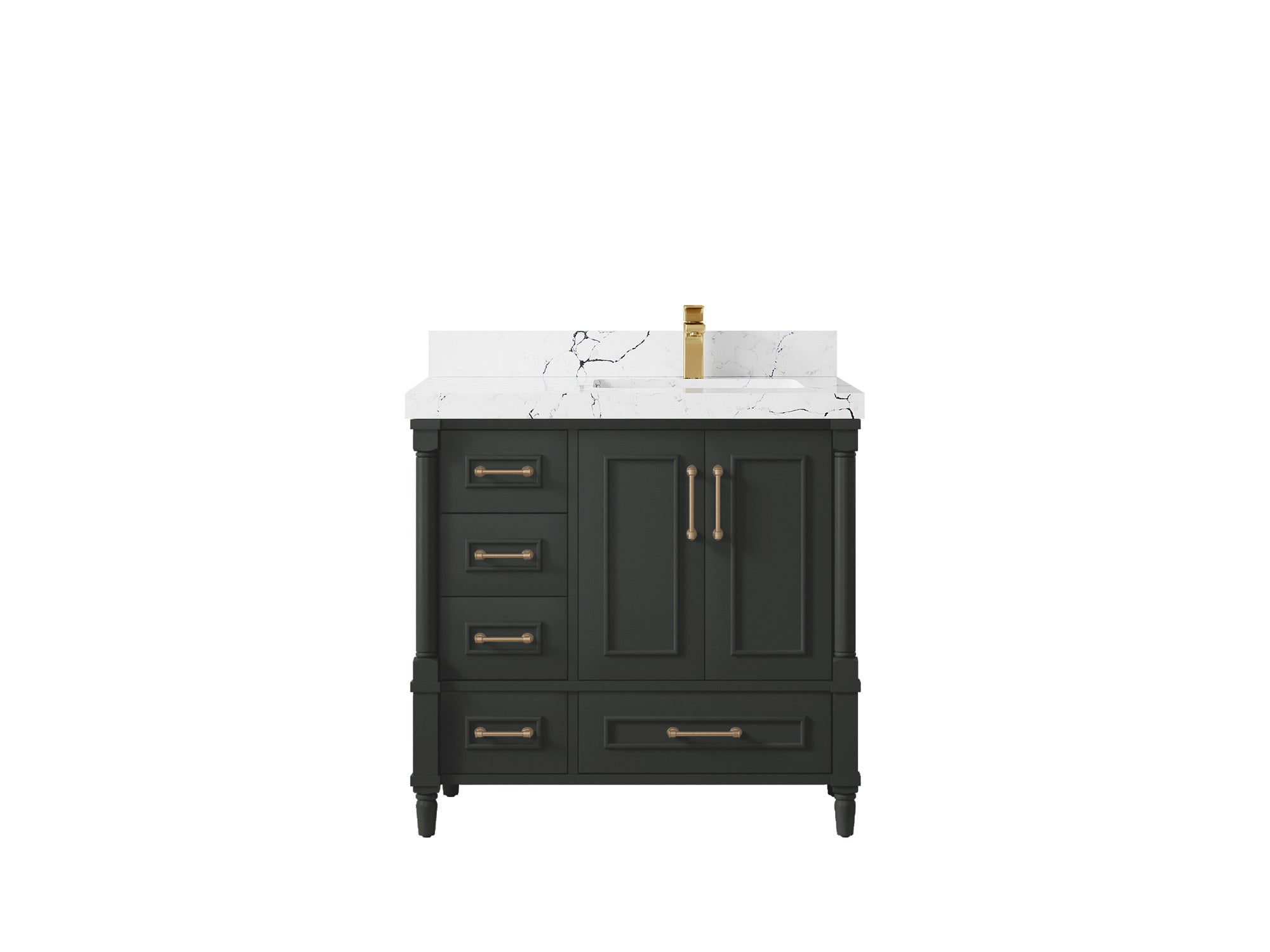 Aberdeen 36 in. W x 22 in. D Right Offset Sink Bathroom Vanity - Willow Bath and Vanity