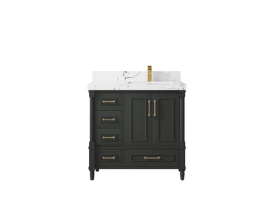 Aberdeen 36 in. W x 22 in. D Right Offset Sink Bathroom Vanity - Willow Bath and Vanity