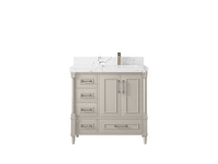 Aberdeen 36 in. W x 22 in. D Right Offset Sink Bathroom Vanity - photo 38