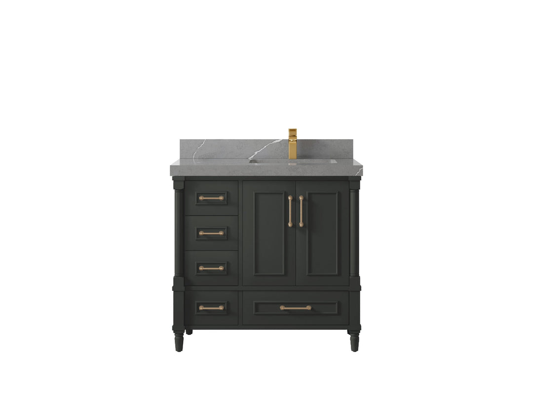 Aberdeen 36 in. W x 22 in. D Right Offset Sink Bathroom Vanity - Willow Bath and Vanity