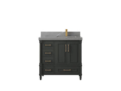 Aberdeen 36 in. W x 22 in. D Right Offset Sink Bathroom Vanity - photo 34