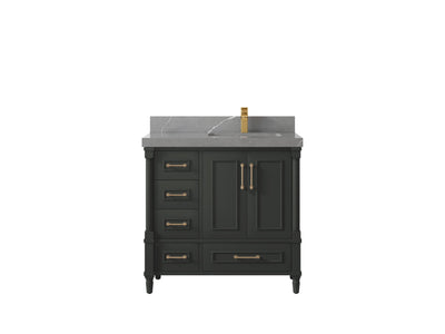 Aberdeen 36 in. W x 22 in. D Right Offset Sink Bathroom Vanity - Willow Bath and Vanity
