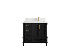 Aberdeen 36 in. W x 22 in. D Right Offset Sink Bathroom Vanity - photo 24