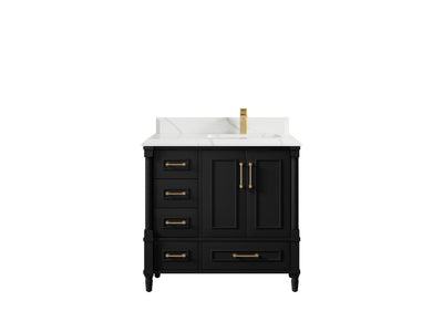 Aberdeen 36 in. W x 22 in. D Right Offset Sink Bathroom Vanity - Willow Bath and Vanity