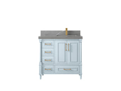 Aberdeen 36 in. W x 22 in. D Right Offset Sink Bathroom Vanity - photo 34