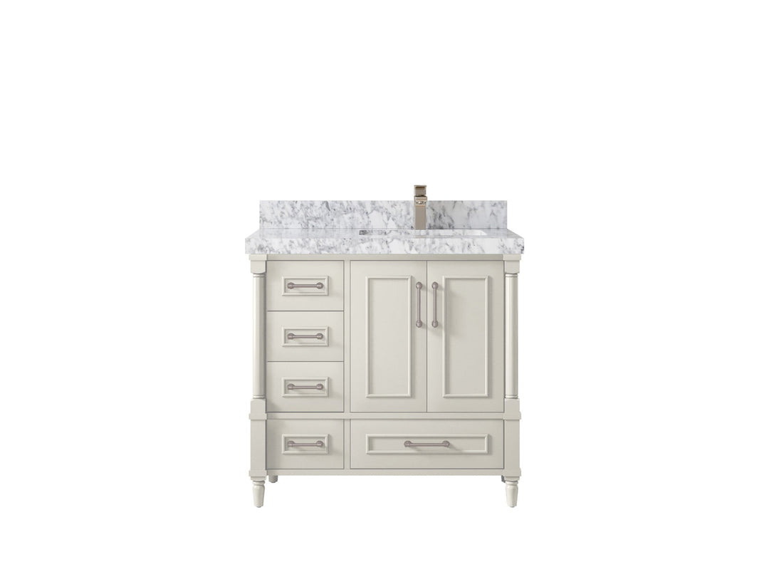 Aberdeen 36 in. W x 22 in. D Right Offset Sink Bathroom Vanity - Willow Bath and Vanity