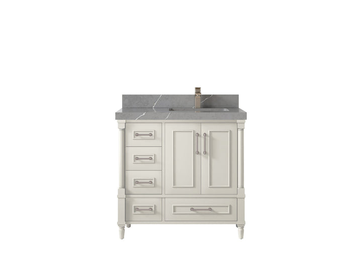 Aberdeen 36 in. W x 22 in. D Right Offset Sink Bathroom Vanity - photo 32