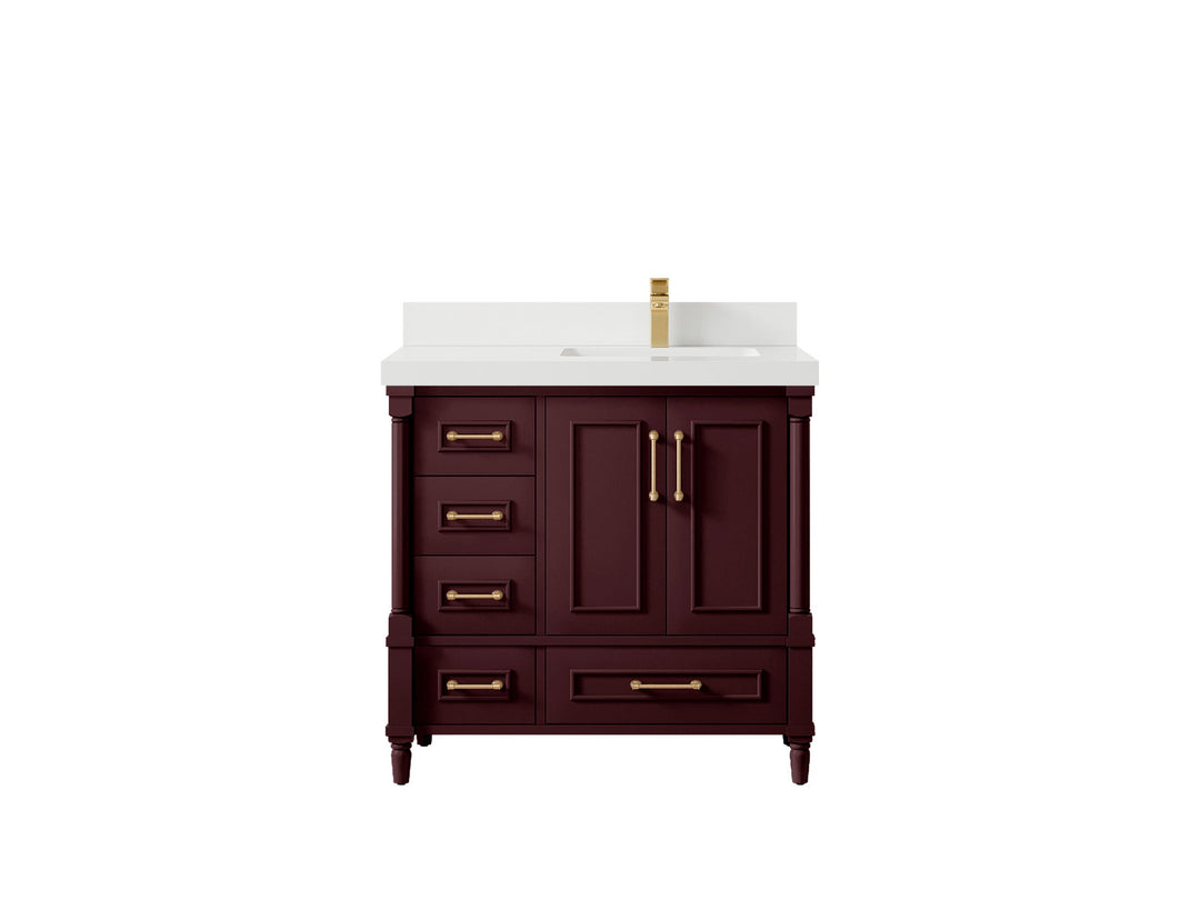 Aberdeen 36 in. W x 22 in. D Right Offset Sink Bathroom Vanity - Willow Bath and Vanity