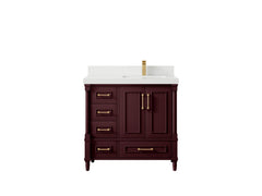 Aberdeen 36 in. W x 22 in. D Right Offset Sink Bathroom Vanity - photo 40