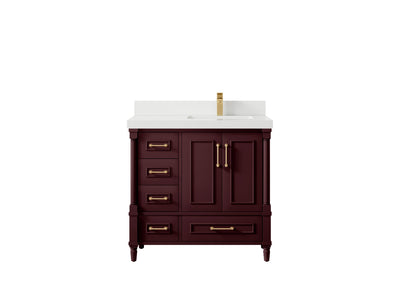 Aberdeen 36 in. W x 22 in. D Right Offset Sink Bathroom Vanity - Willow Bath and Vanity
