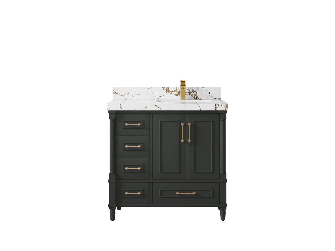 Aberdeen 36 in. W x 22 in. D Right Offset Sink Bathroom Vanity - Willow Bath and Vanity