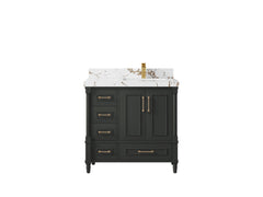 Aberdeen 36 in. W x 22 in. D Right Offset Sink Bathroom Vanity - photo 36