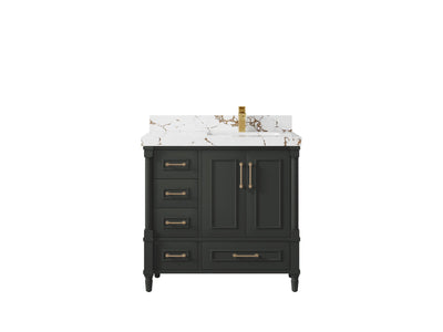 Aberdeen 36 in. W x 22 in. D Right Offset Sink Bathroom Vanity - Willow Bath and Vanity