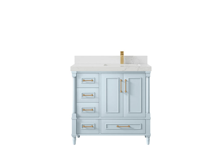 Aberdeen 36 in. W x 22 in. D Right Offset Sink Bathroom Vanity - photo 30