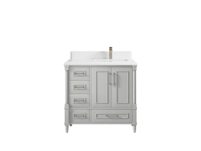 Aberdeen 36 in. W x 22 in. D Right Offset Sink Bathroom Vanity - Willow Bath and Vanity