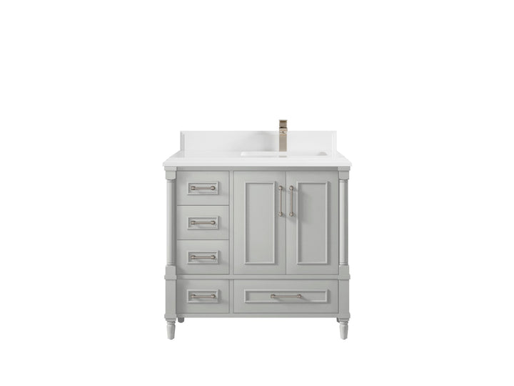 Aberdeen 36 in. W x 22 in. D Right Offset Sink Bathroom Vanity - photo 24