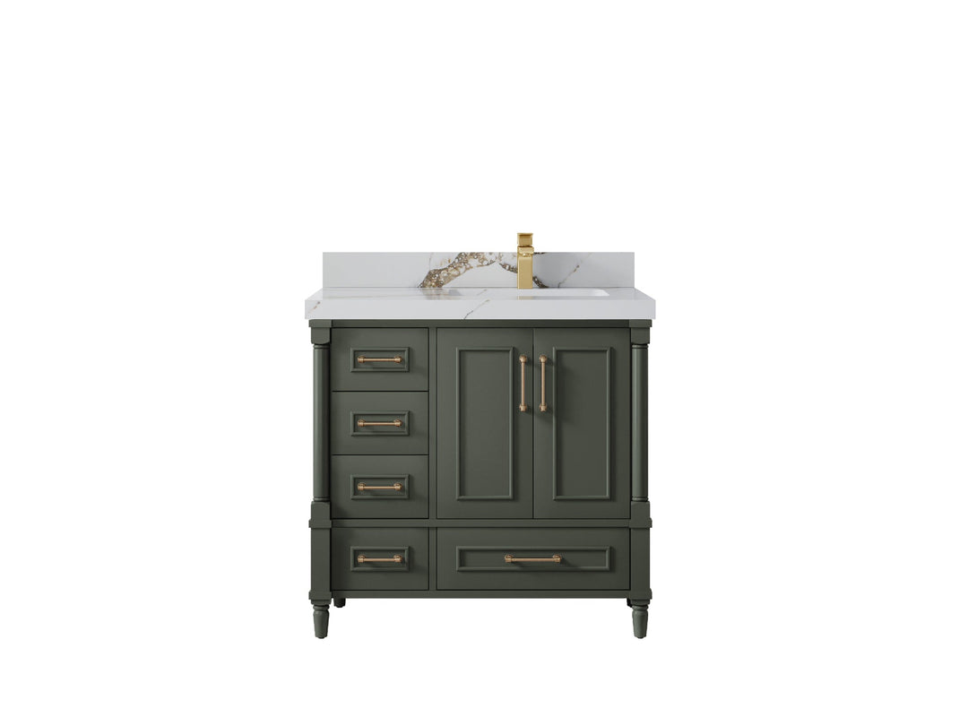 Aberdeen 36 in. W x 22 in. D Right Offset Sink Bathroom Vanity - Willow Bath and Vanity