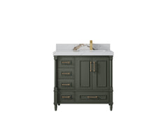 Aberdeen 36 in. W x 22 in. D Right Offset Sink Bathroom Vanity - photo 16