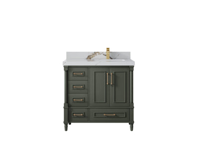 Aberdeen 36 in. W x 22 in. D Right Offset Sink Bathroom Vanity - Willow Bath and Vanity