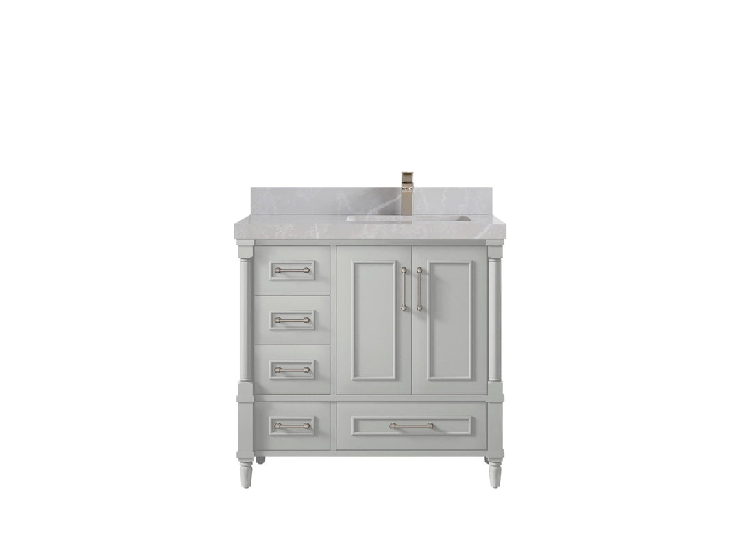 Aberdeen 36 in. W x 22 in. D Right Offset Sink Bathroom Vanity - Willow Bath and Vanity